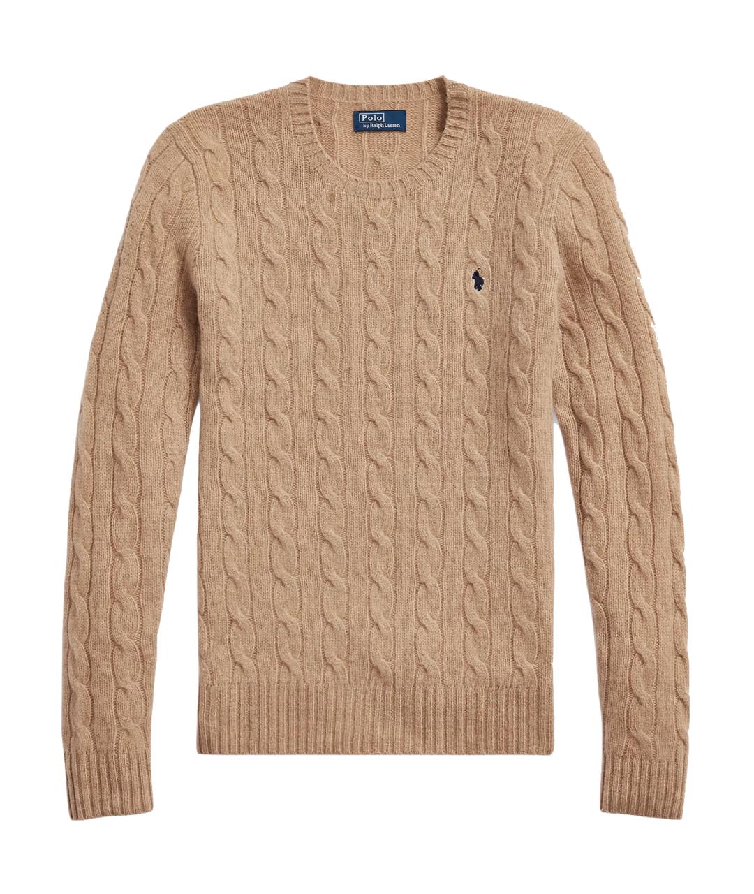 POLO RALPH LAUREN Бежевый шерстяной джемпер / свитер, фото 3