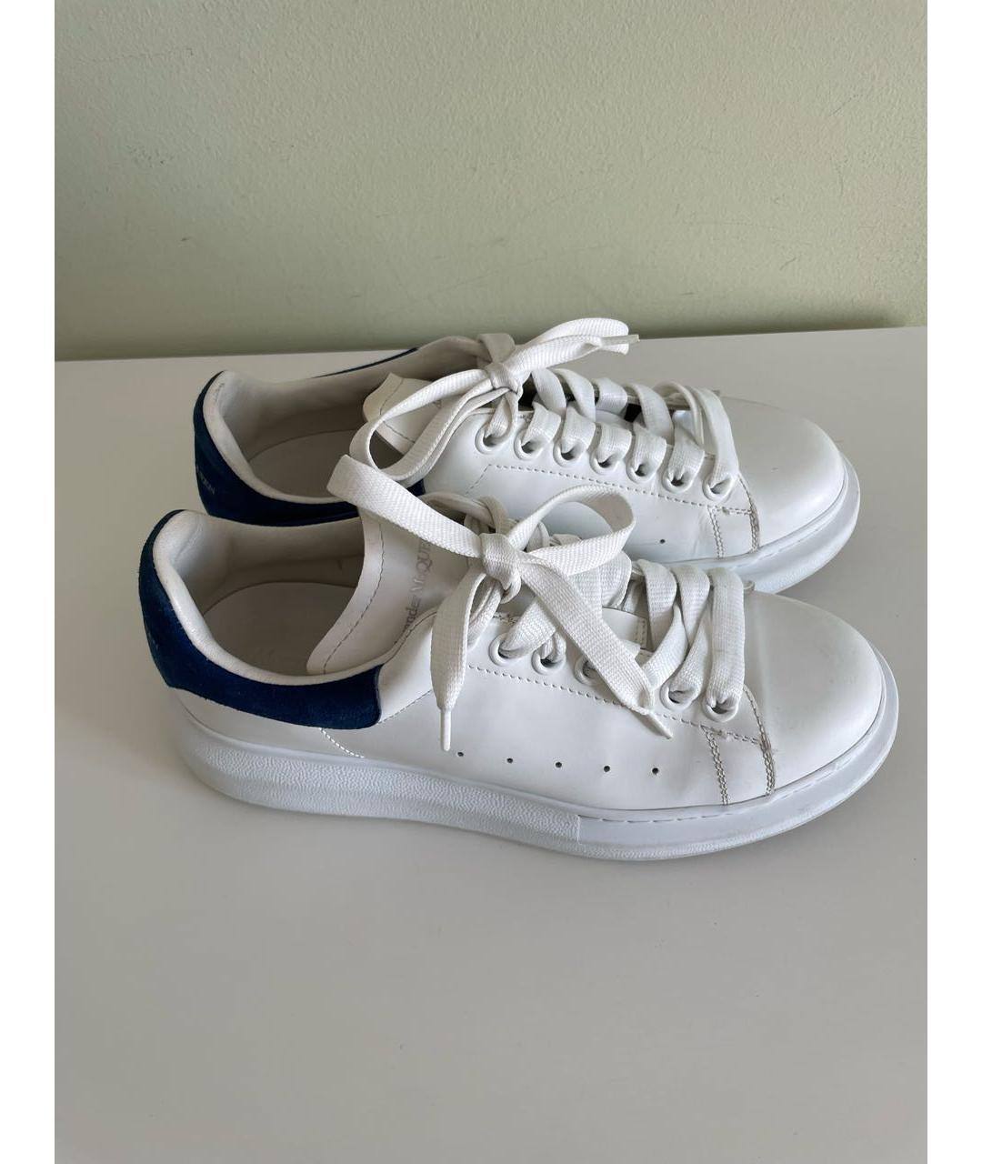 ALEXANDER MCQUEEN Белые кожаные кроссовки, фото 7
