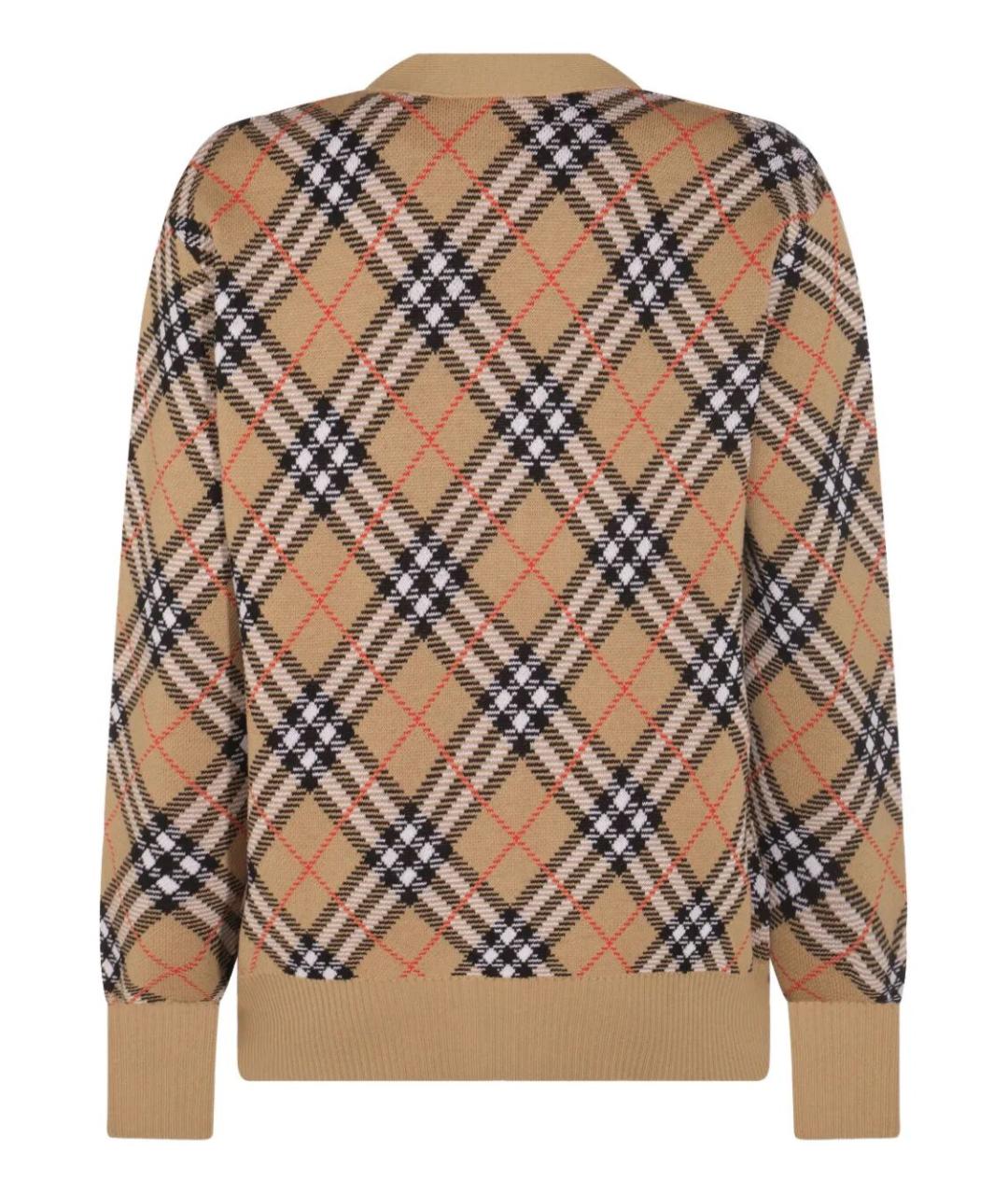BURBERRY Коричневый шерстяной кардиган, фото 2