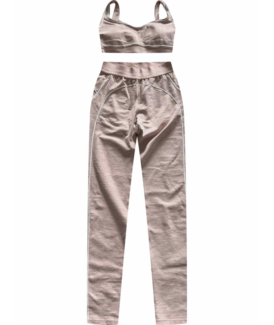 ALO YOGA Розовый хлопковый спортивные костюмы, фото 1