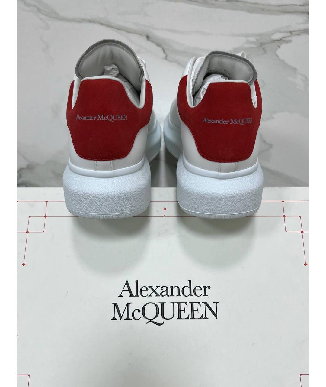 ALEXANDER MCQUEEN Белые кожаные низкие кроссовки / кеды, фото 6