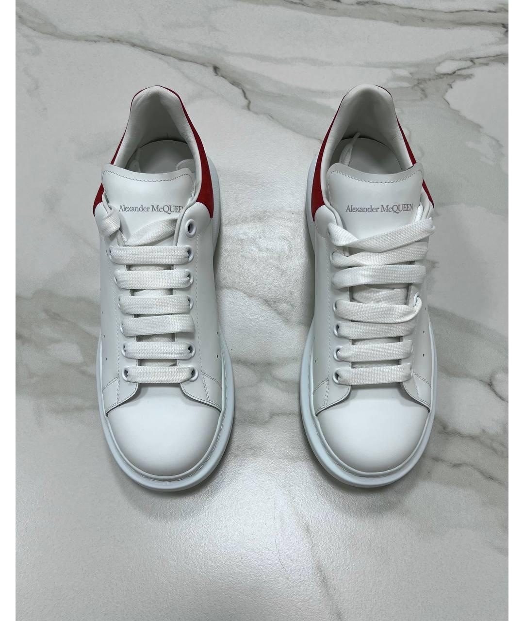 ALEXANDER MCQUEEN Белые кожаные низкие кроссовки / кеды, фото 2
