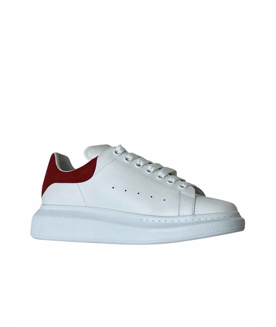 ALEXANDER MCQUEEN Белые кожаные низкие кроссовки / кеды, фото 1