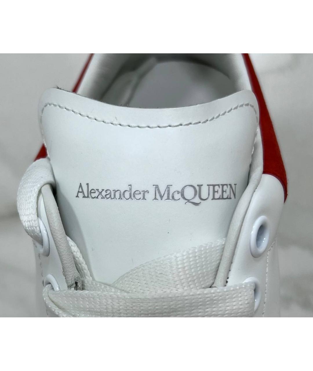 ALEXANDER MCQUEEN Белые кожаные низкие кроссовки / кеды, фото 5