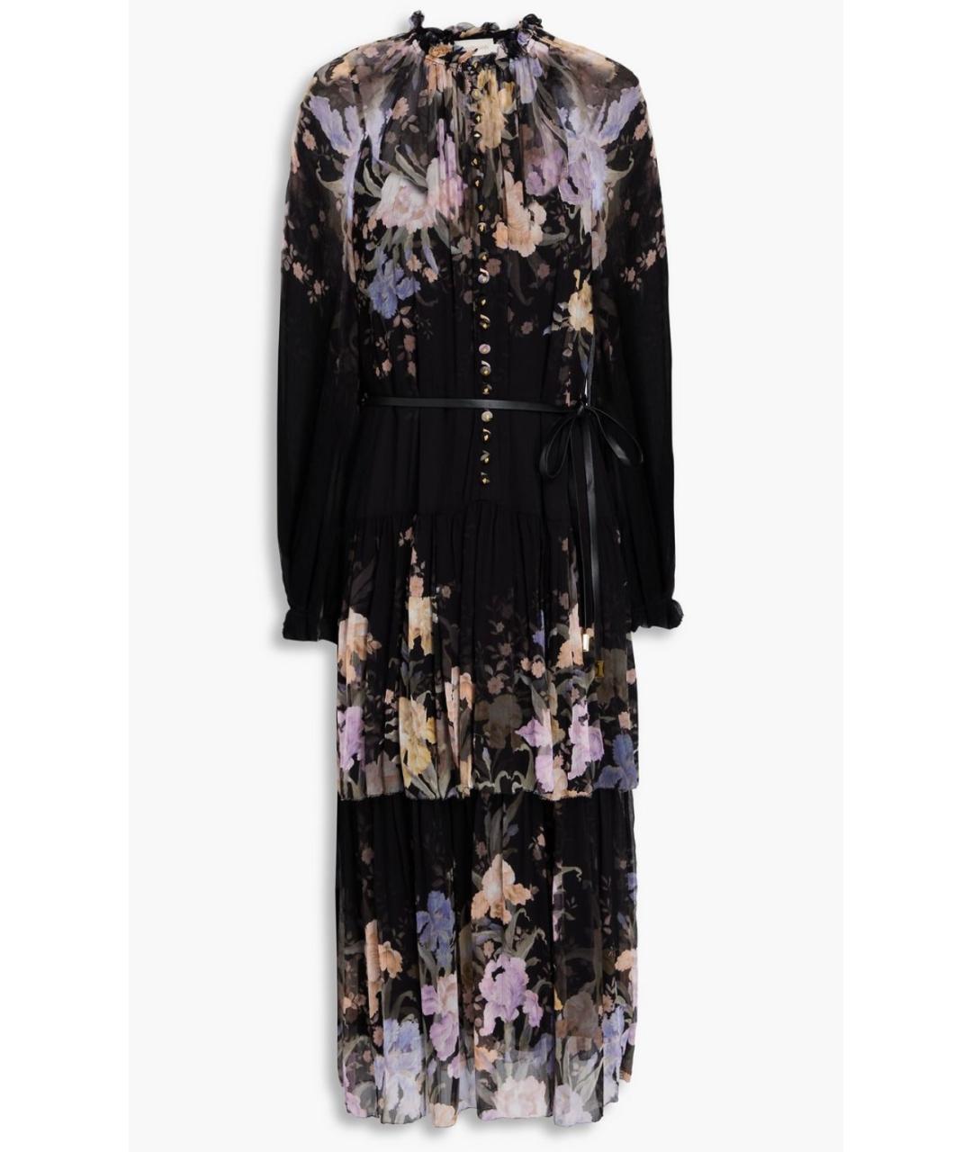 ZIMMERMANN Черное вискозное коктейльное платье, фото 8