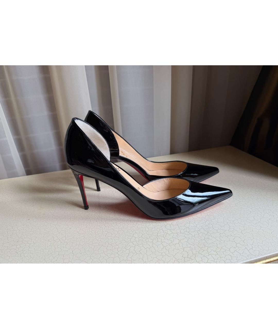CHRISTIAN LOUBOUTIN Черные туфли из лакированной кожи, фото 4
