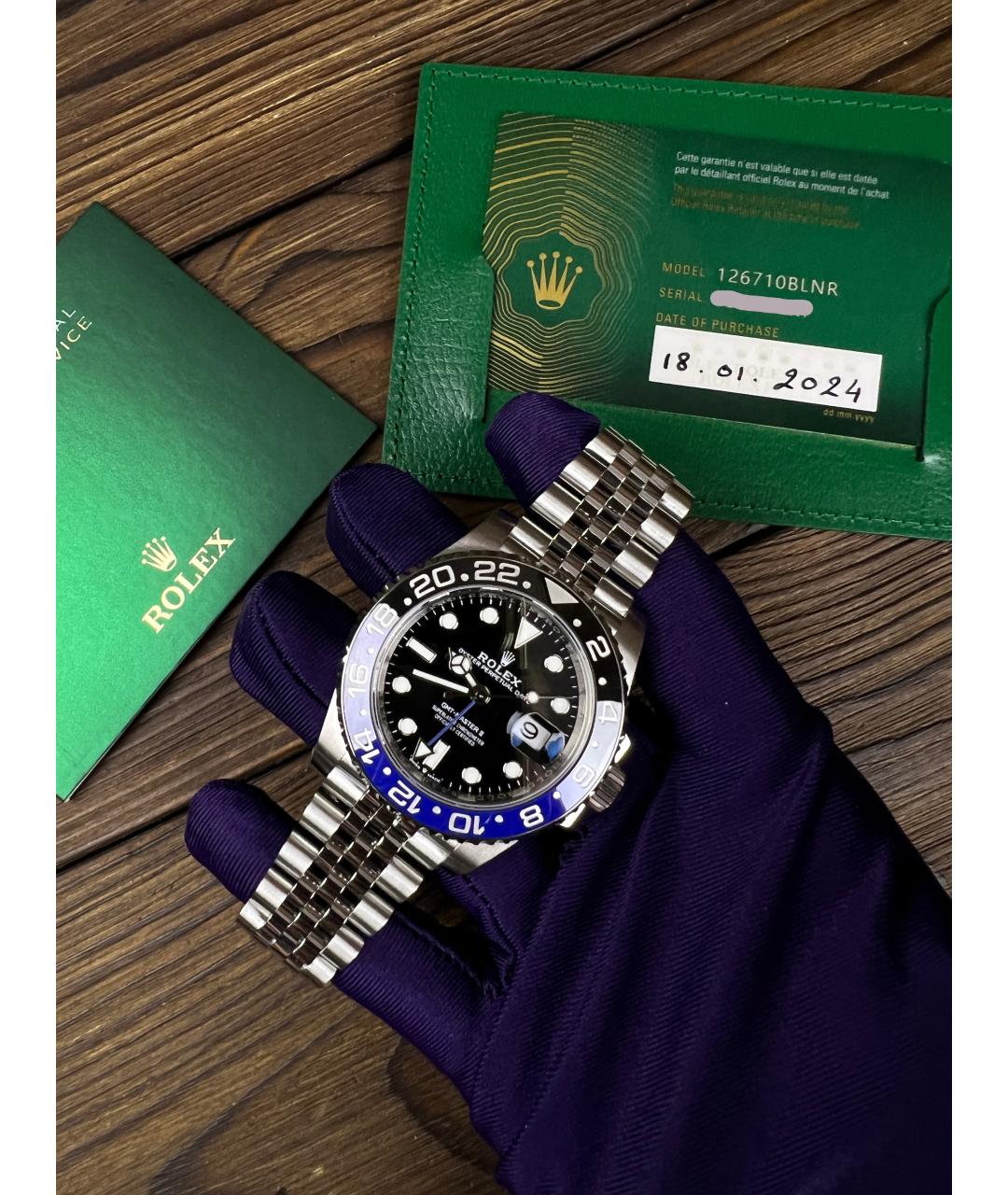 ROLEX Темно-синие часы, фото 2
