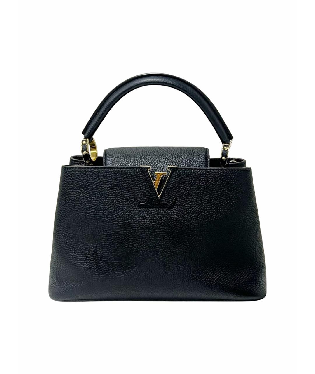 LOUIS VUITTON Черная кожаная сумка тоут, фото 1