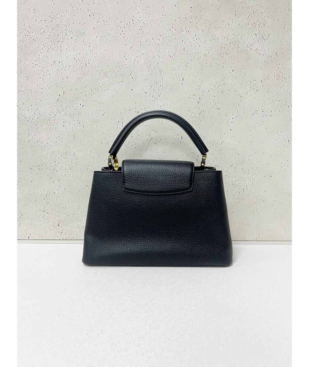 LOUIS VUITTON Черная кожаная сумка тоут, фото 2