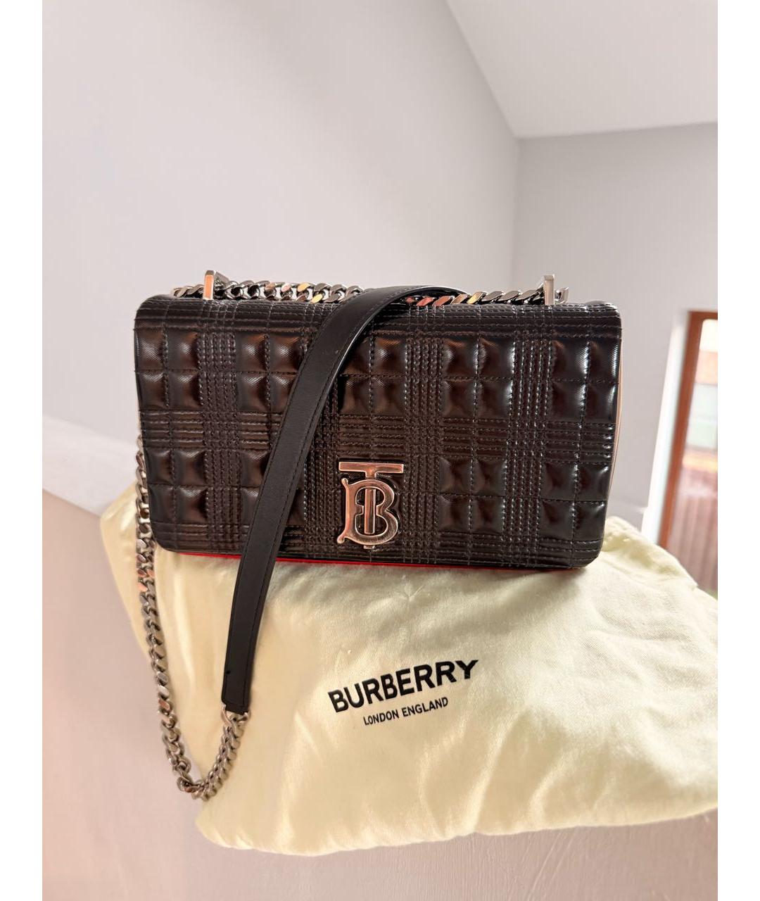 BURBERRY Черная кожаная сумка через плечо, фото 2