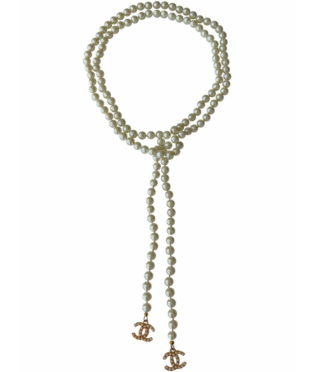 CHANEL Белое колье, фото 1