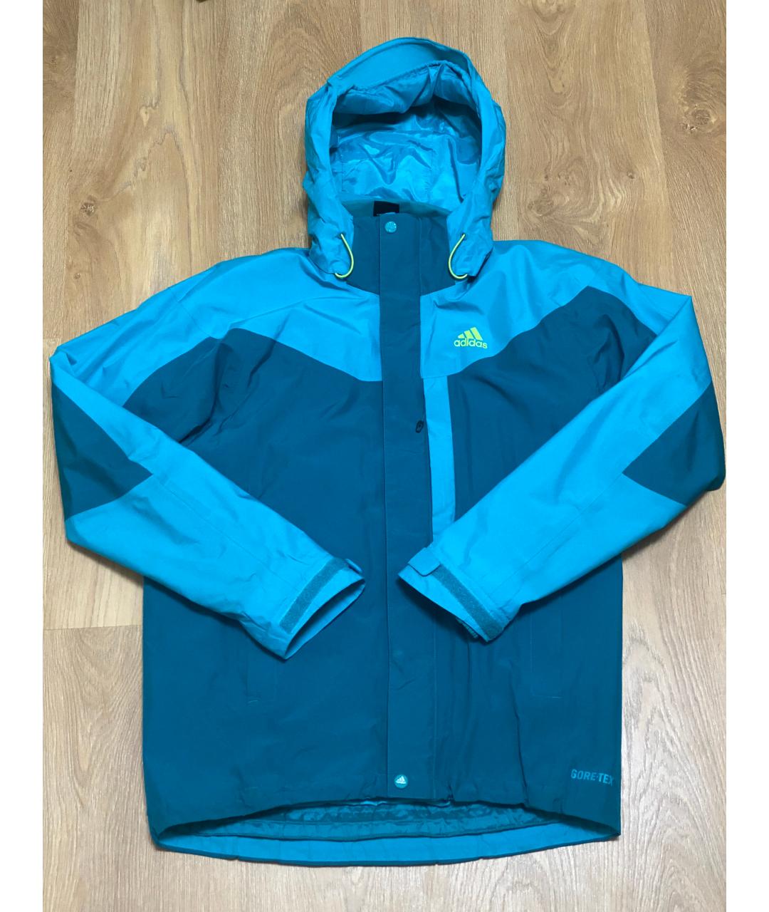 ADIDAS Бирюзовая полиэстеровая куртка, фото 9