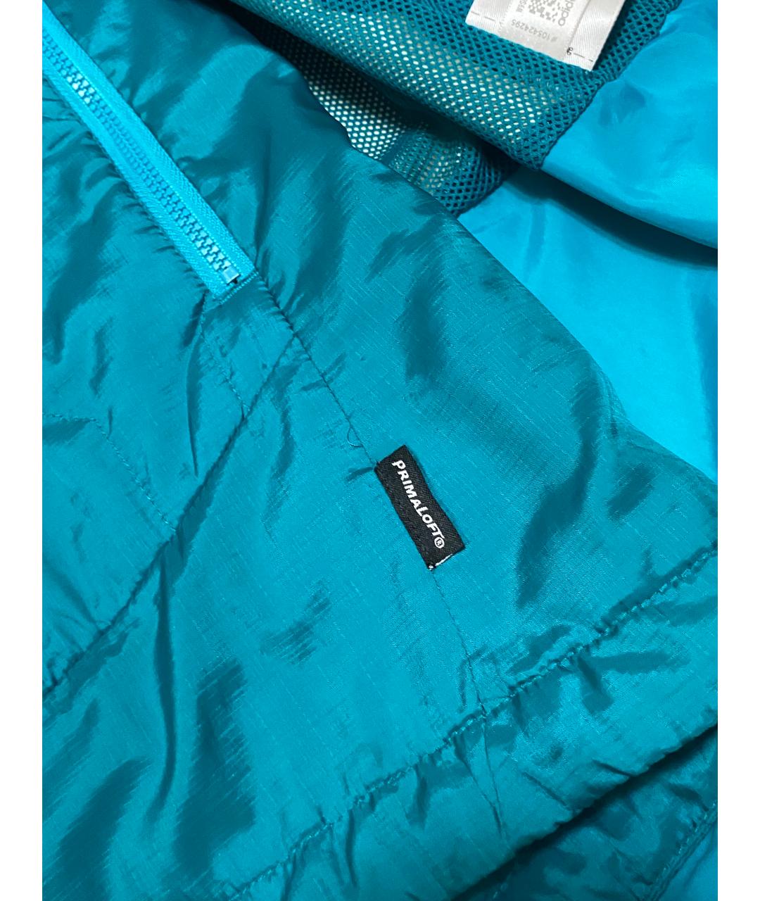 ADIDAS Бирюзовая полиэстеровая куртка, фото 5