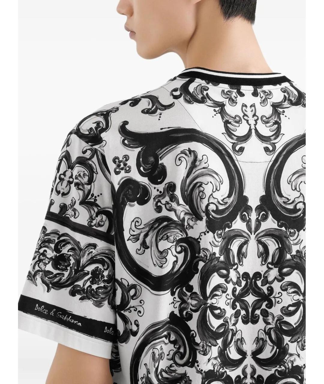 DOLCE&GABBANA Черная хлопковая футболка, фото 4