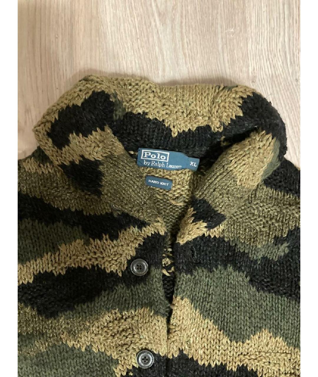 POLO RALPH LAUREN Хаки хлопковый кардиган, фото 4