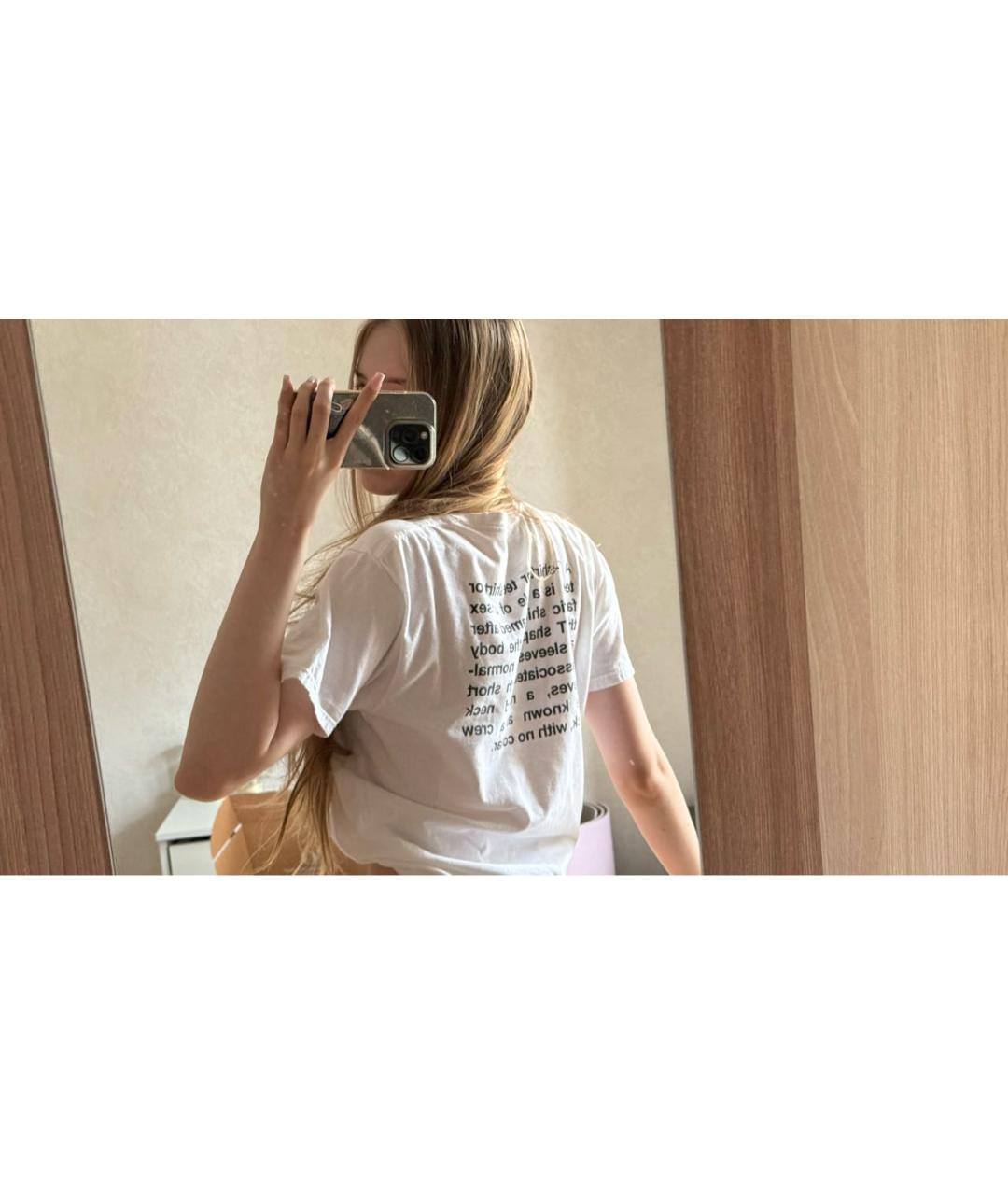 VETEMENTS Белая хлопковая футболка, фото 7