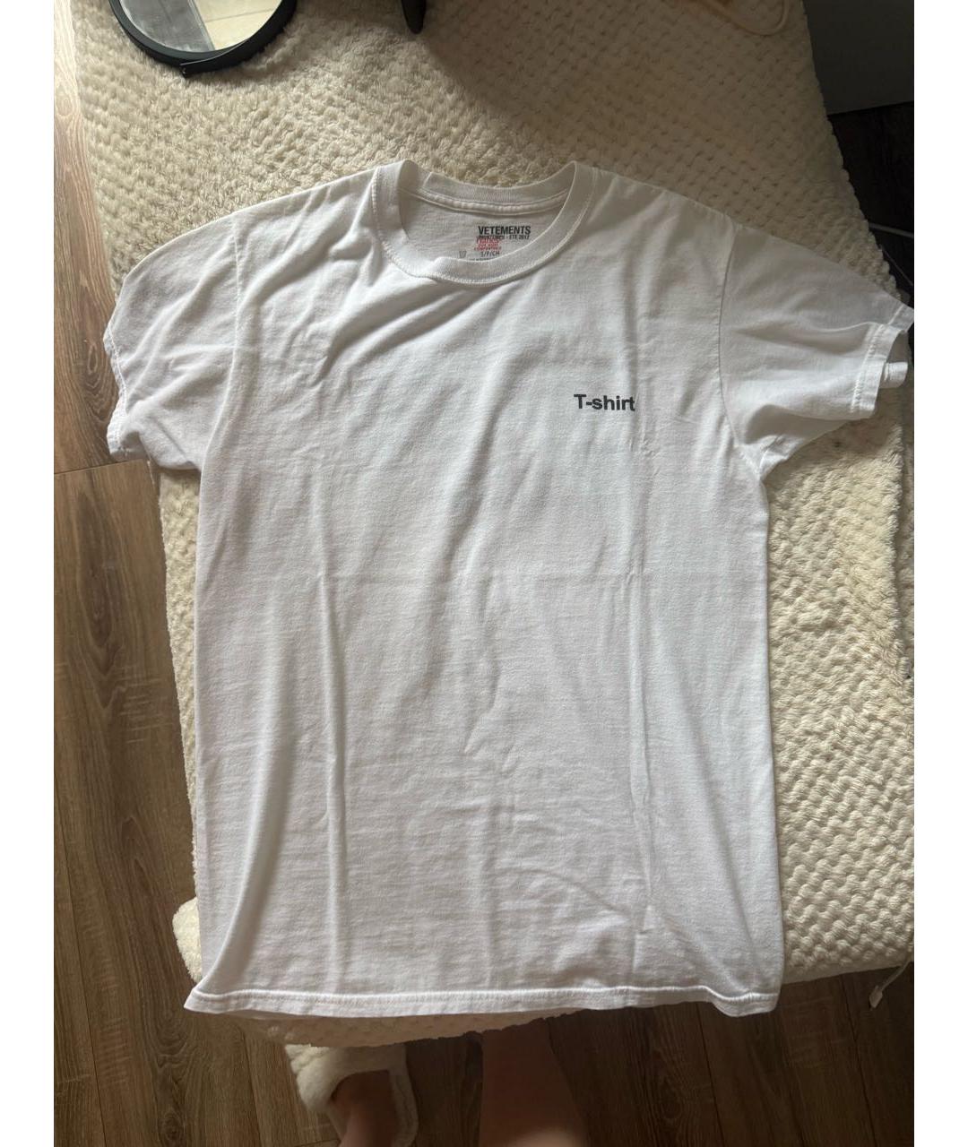 VETEMENTS Белая хлопковая футболка, фото 2