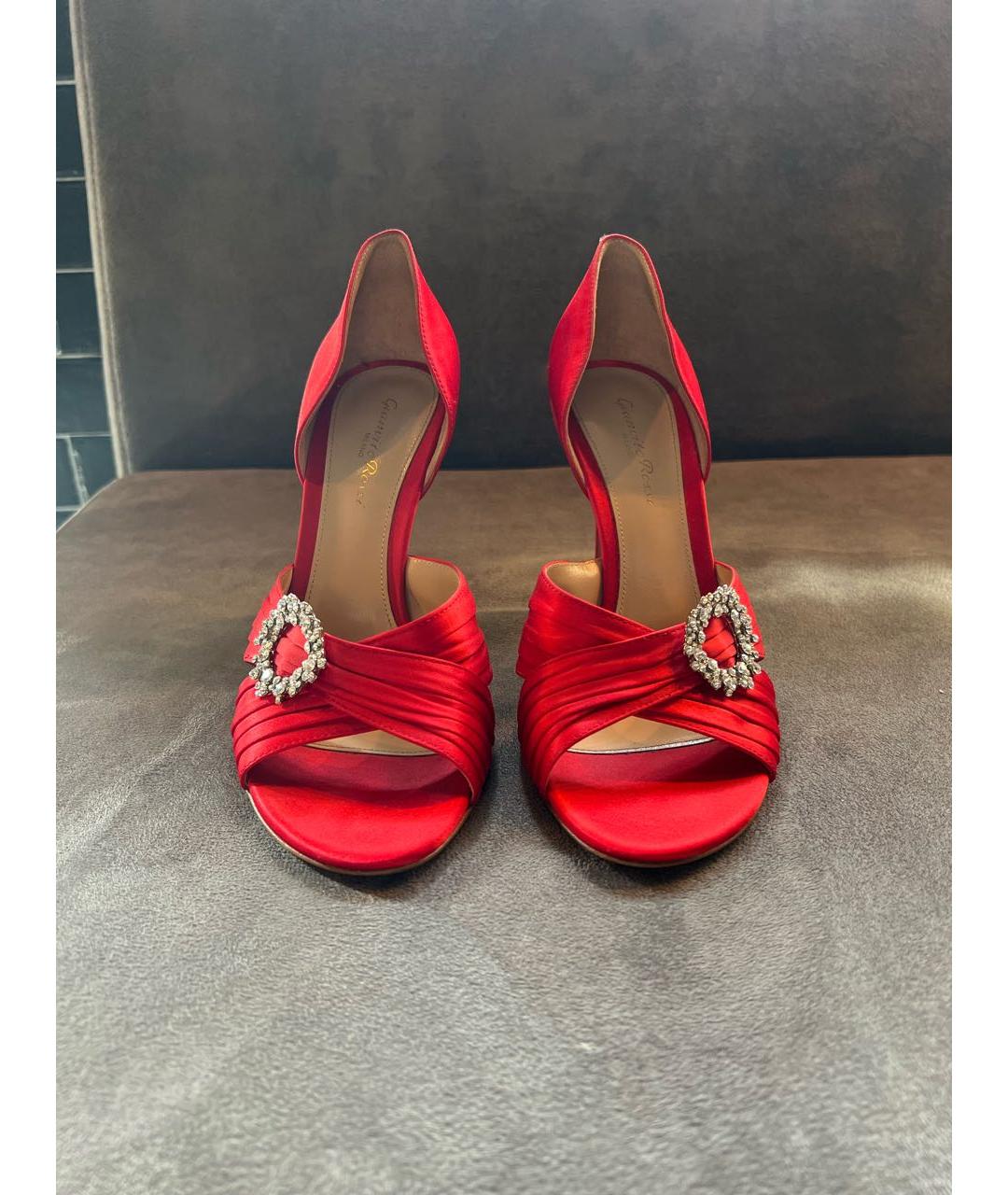 GIANVITO ROSSI Красные текстильные туфли, фото 2