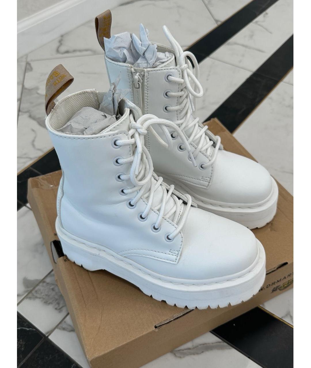 DR. MARTENS Белые полусапоги из искусственной кожи, фото 2