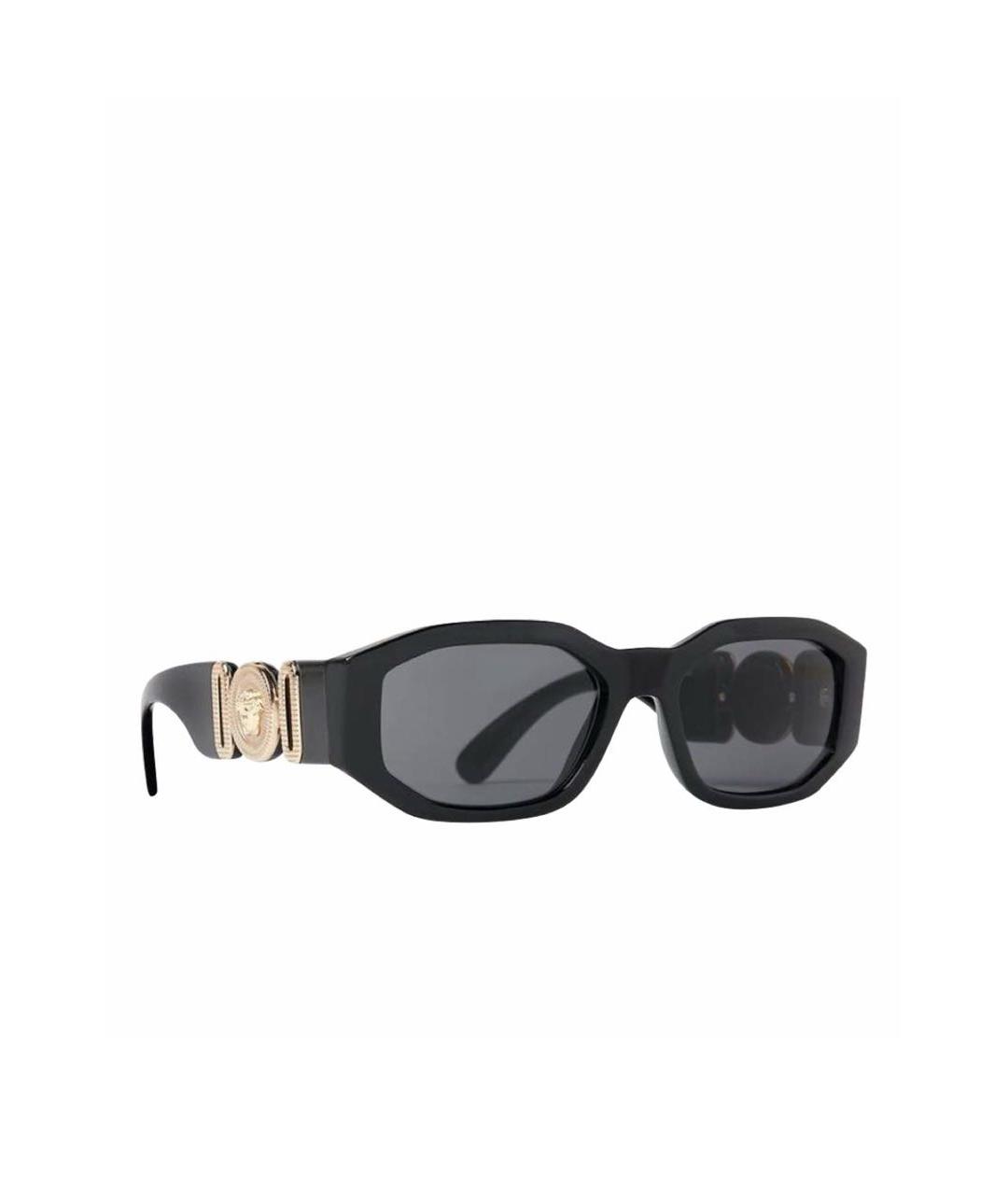 VERSACE Черные пластиковые солнцезащитные очки, фото 1