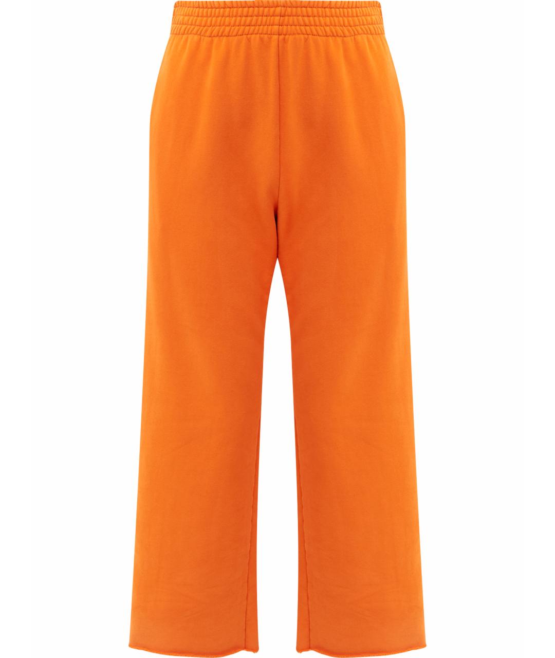 MM6 MAISON MARGIELA Оранжевое хлопковые брюки широкие, фото 1