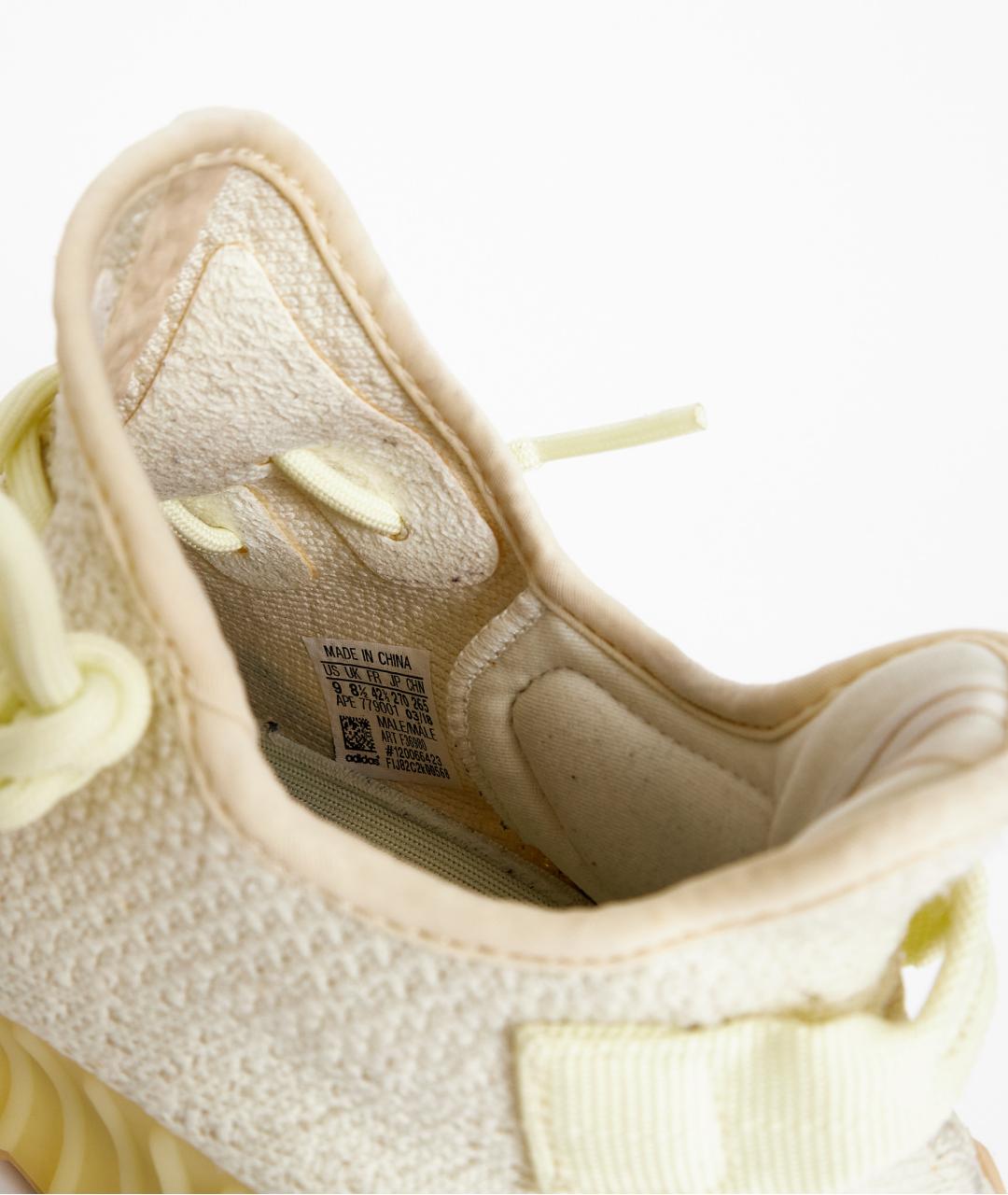 ADIDAS YEEZY Бежевые текстильные низкие кроссовки / кеды, фото 6