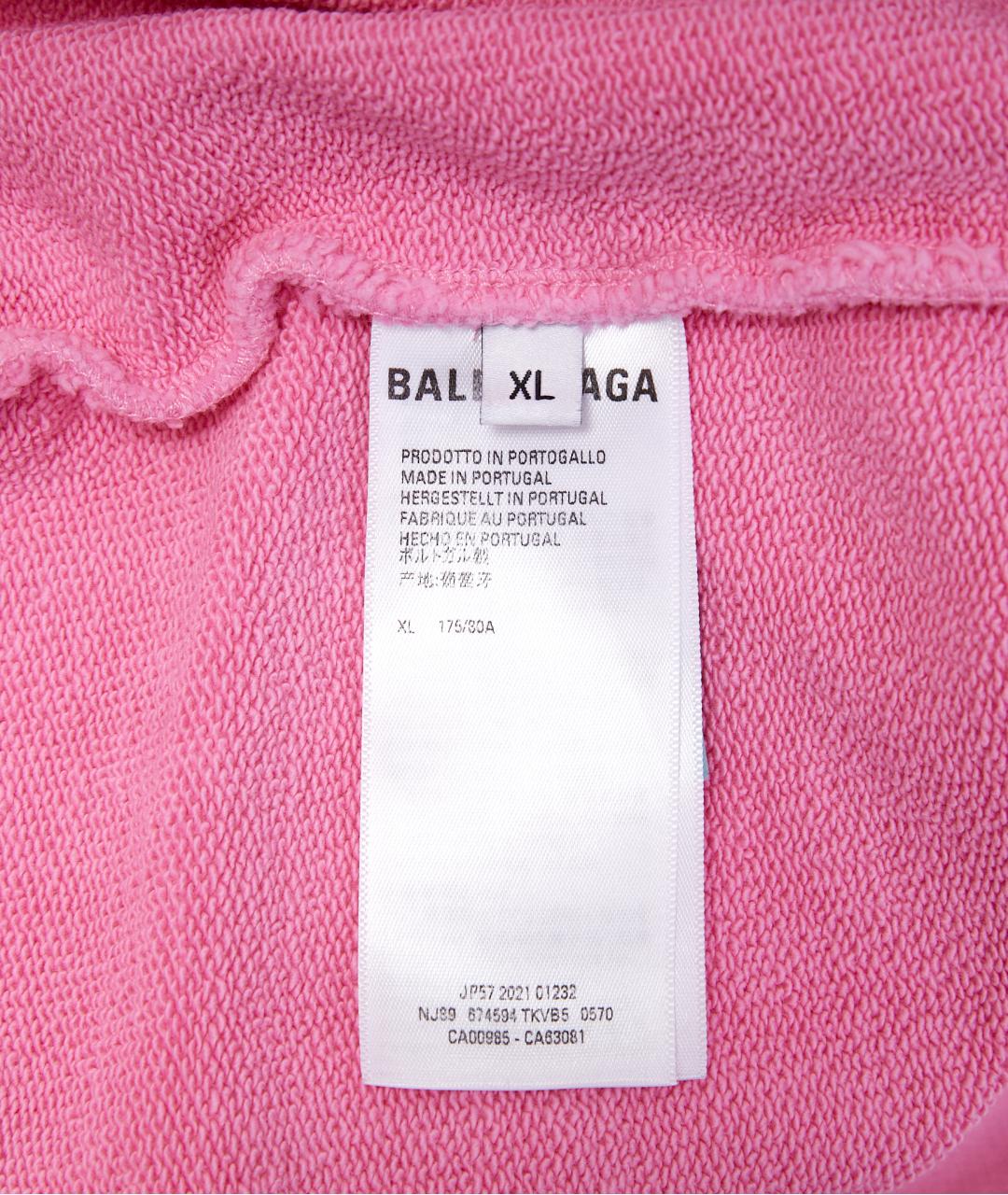 BALENCIAGA Розовые хлопковые повседневные брюки, фото 5