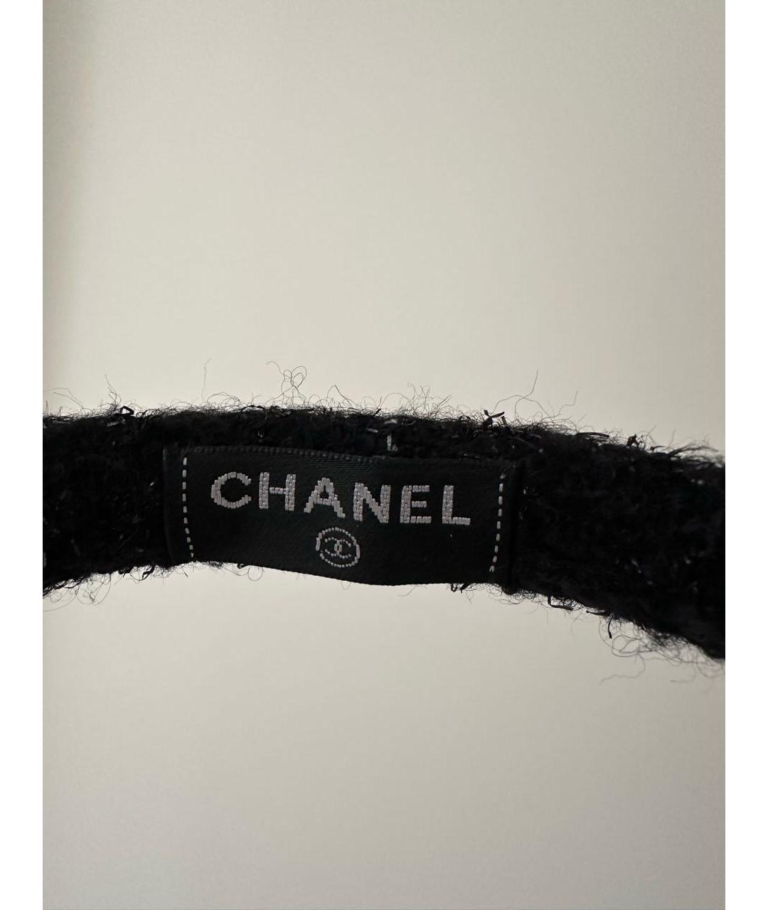 CHANEL Черные шерстяные наушники, фото 3