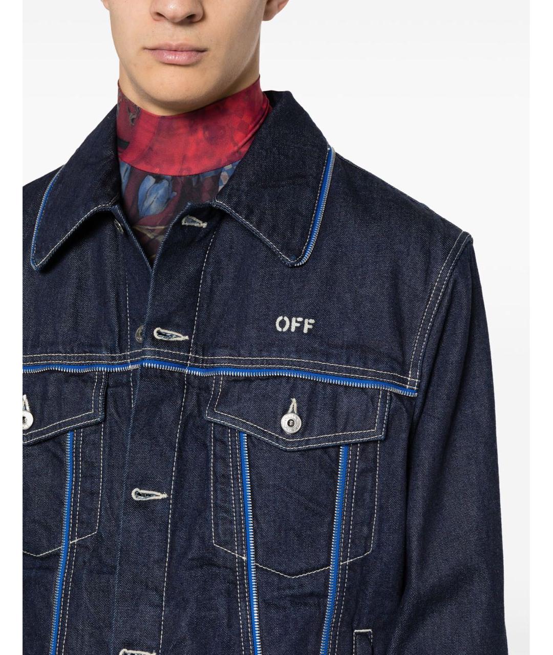 OFF-WHITE Темно-синяя куртка, фото 5