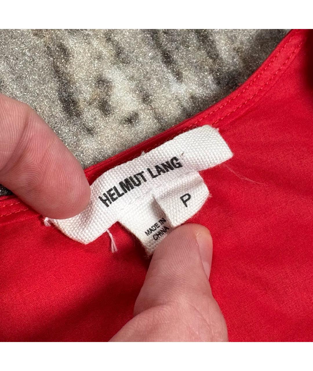 HELMUT LANG Красная хлопковая блузы, фото 3