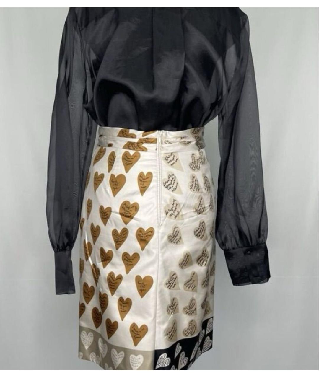 MAX MARA Бежевая ацетатная юбка миди, фото 2