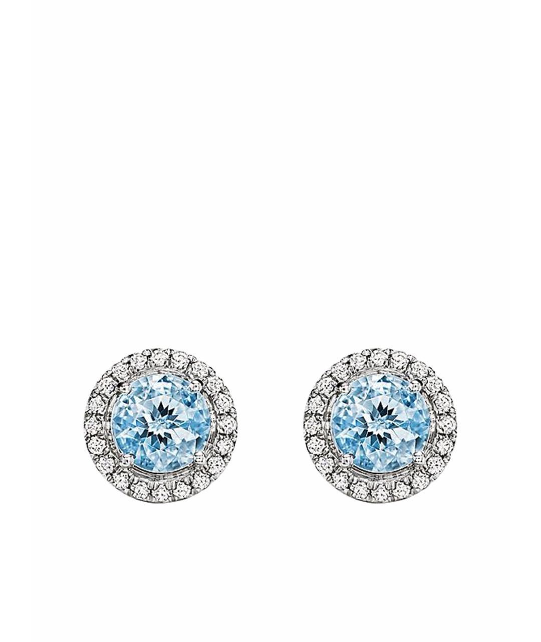 TIFFANY&CO Голубые платиновые серьги, фото 1