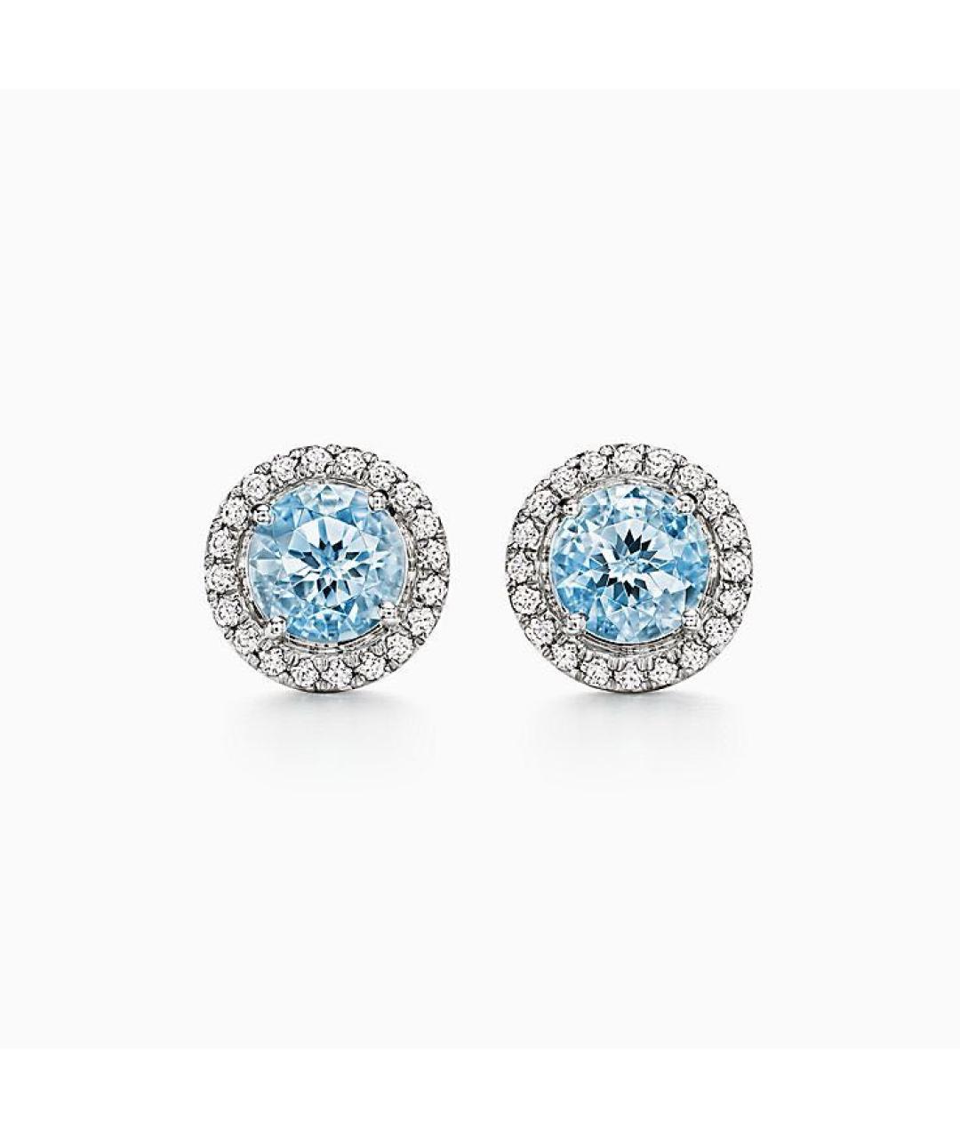 TIFFANY&CO Голубые платиновые серьги, фото 6