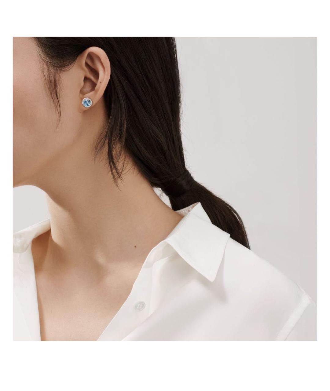 TIFFANY&CO Голубые платиновые серьги, фото 5