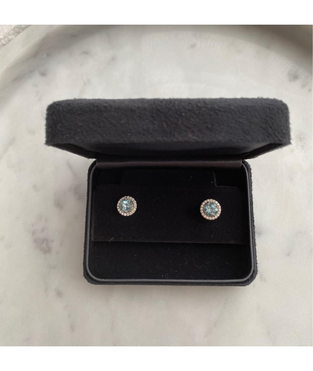 TIFFANY&CO Голубые платиновые серьги, фото 2