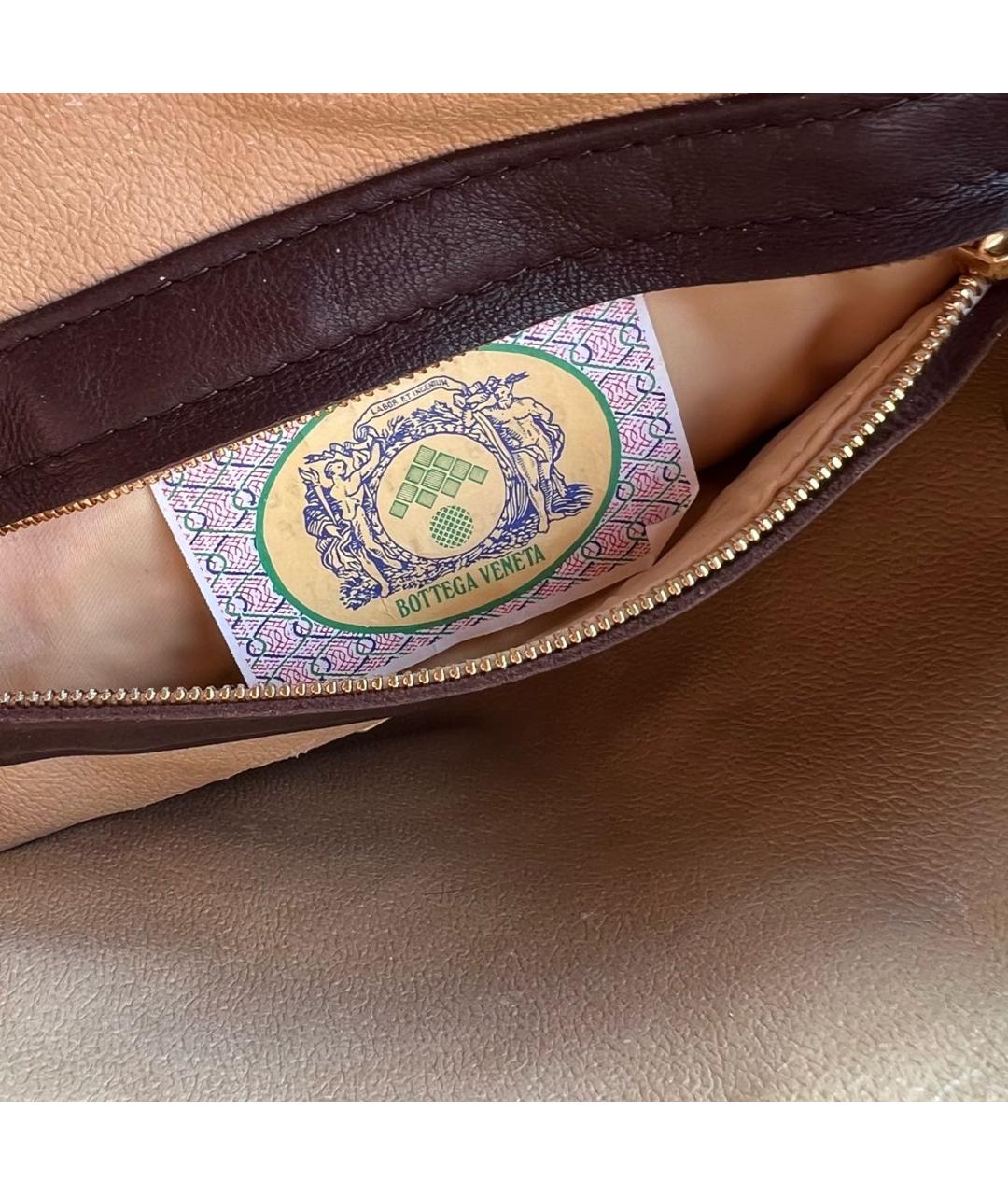 BOTTEGA VENETA Коричневая кожаная сумка через плечо, фото 3
