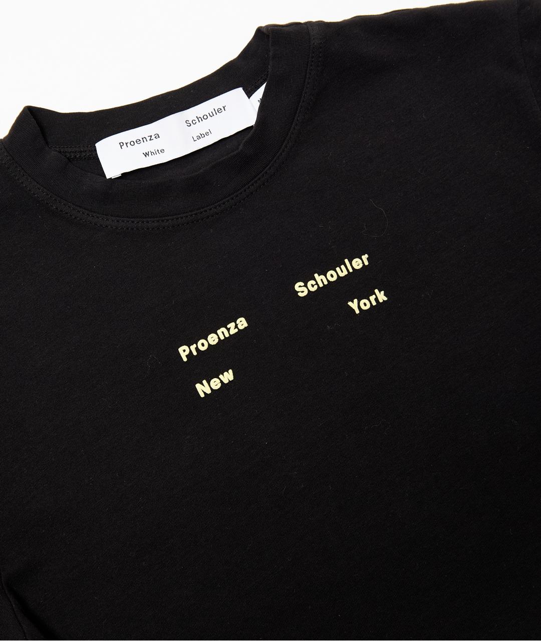 PROENZA SCHOULER Черная хлопковая футболка, фото 3