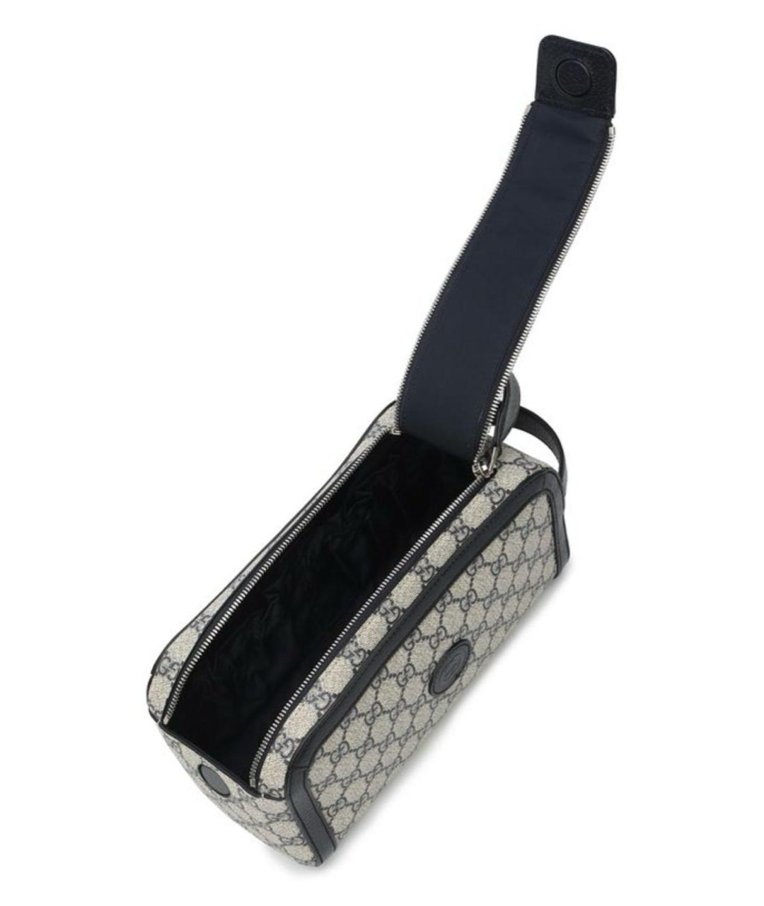 GUCCI Серая барсетка, фото 4