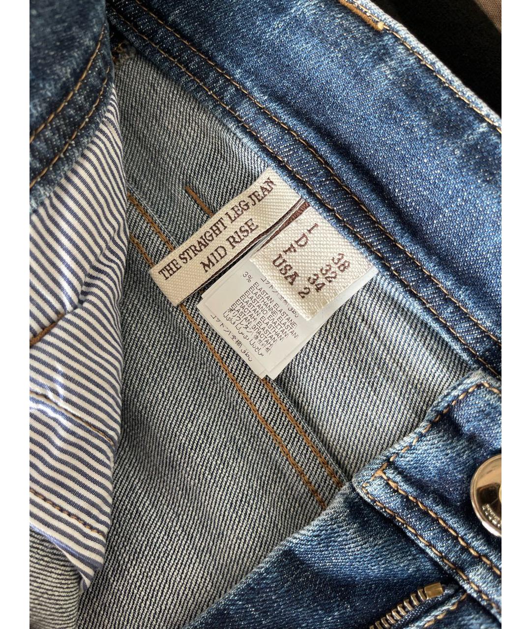 BRUNELLO CUCINELLI Темно-синие хлопко-эластановые джинсы слим, фото 4