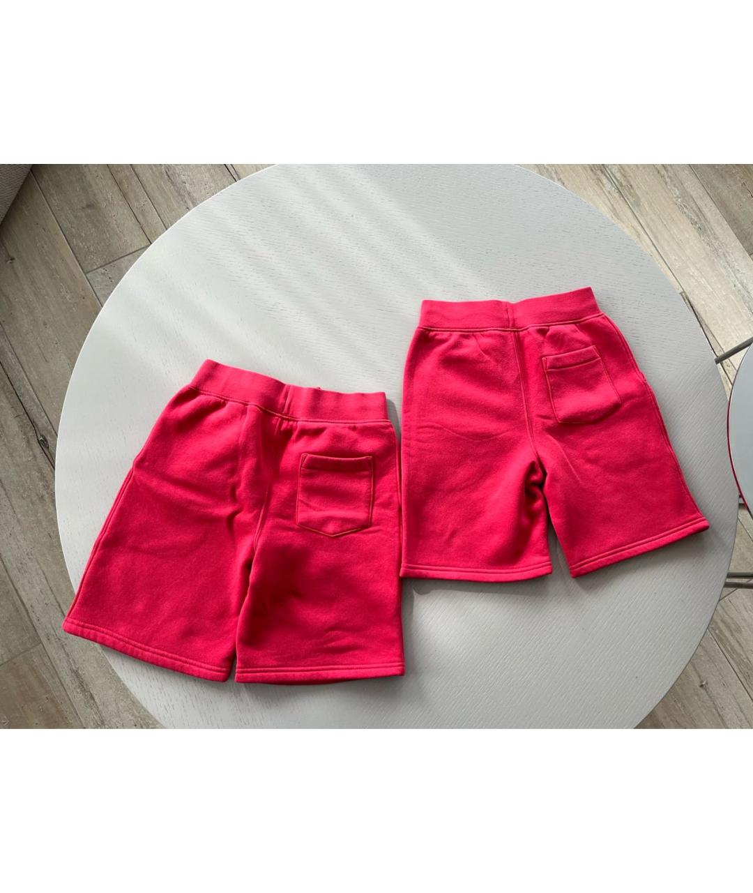 POLO RALPH LAUREN Красные хлопковые детские шорты, фото 2
