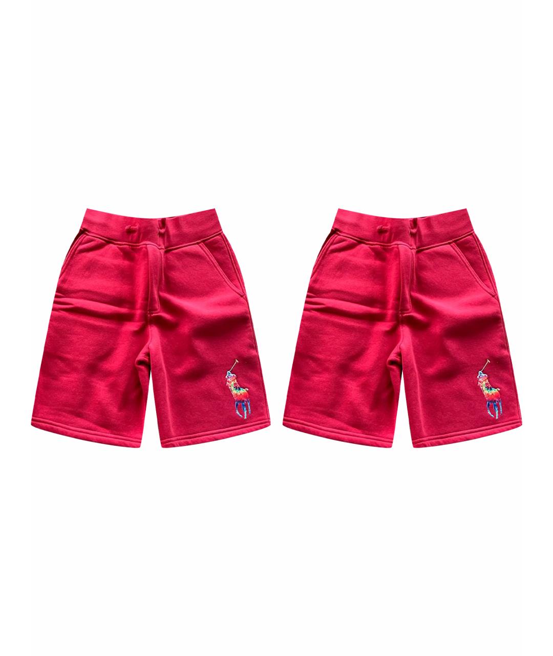 POLO RALPH LAUREN Красные хлопковые детские шорты, фото 1