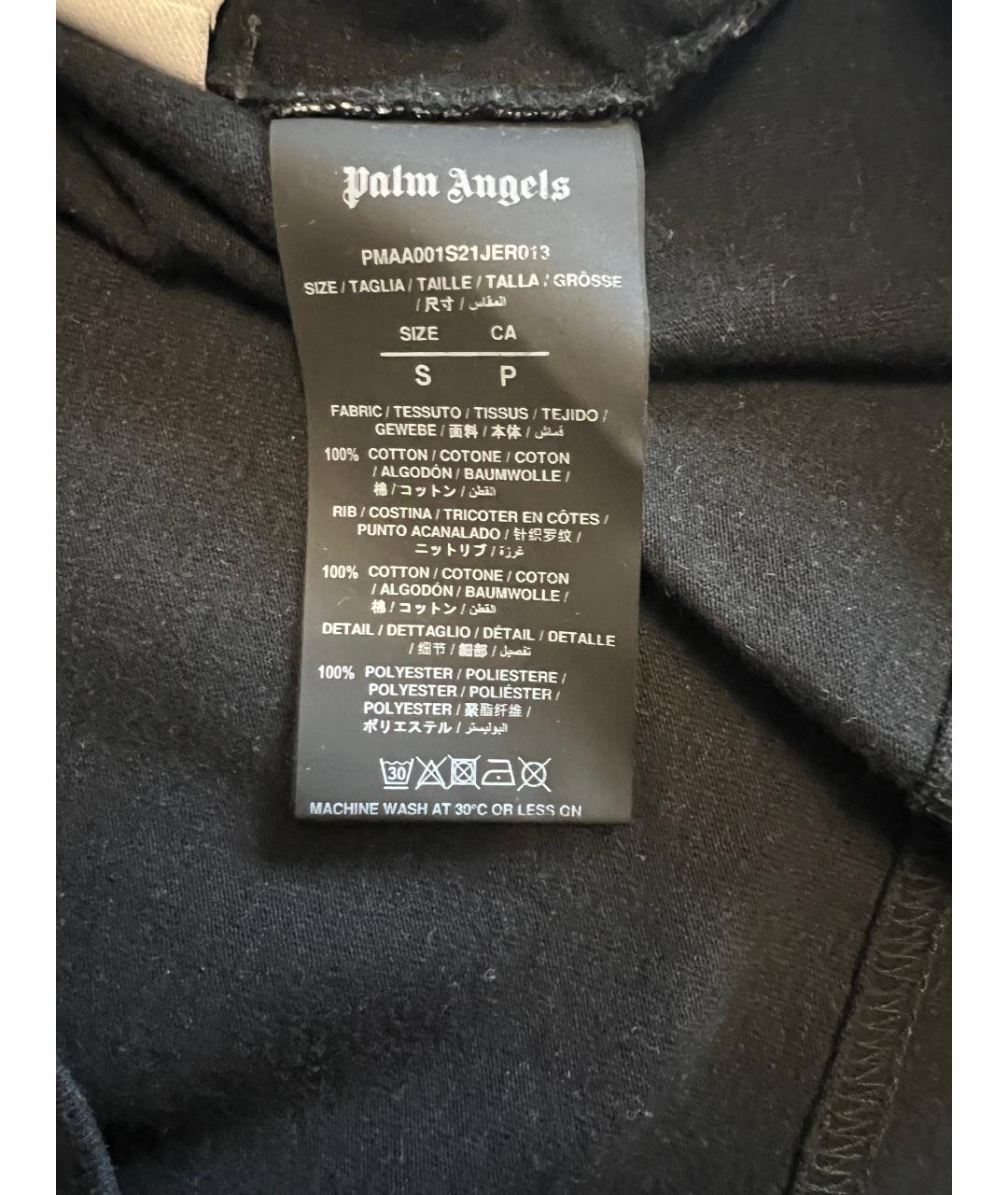 PALM ANGELS Черная хлопковая футболка, фото 5