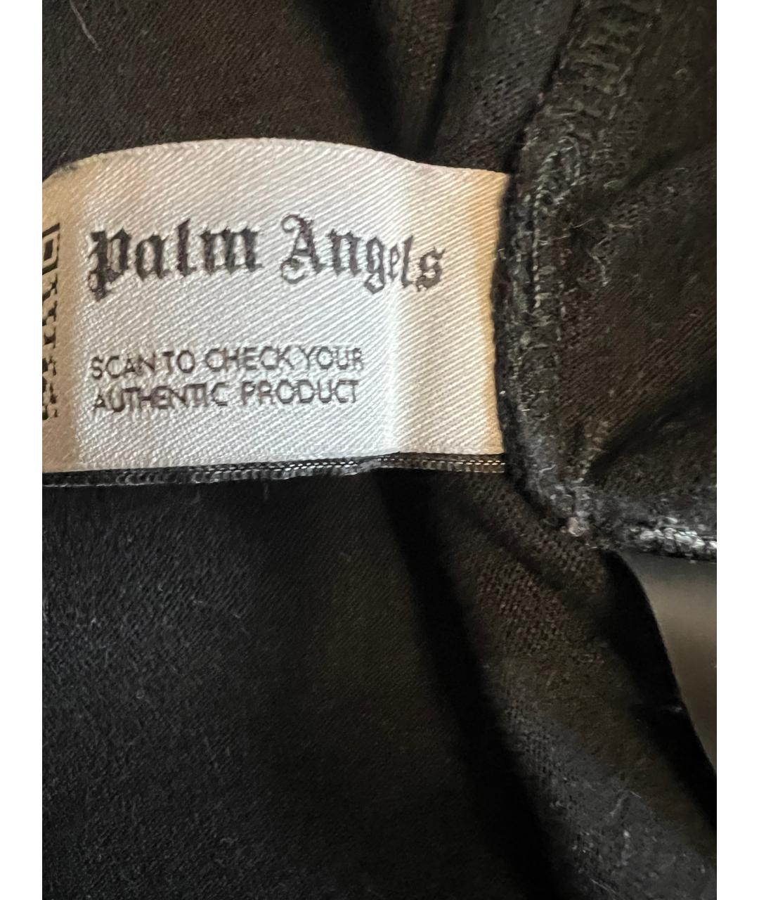 PALM ANGELS Черная хлопковая футболка, фото 4
