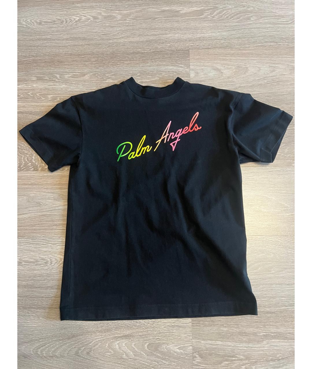 PALM ANGELS Черная хлопковая футболка, фото 6