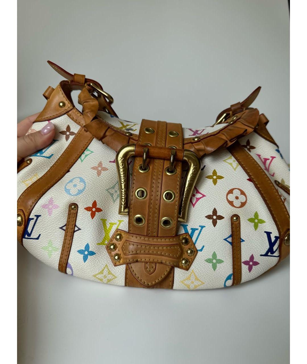 LOUIS VUITTON Белая сумка через плечо из искусственной кожи, фото 2