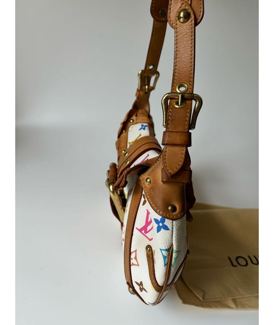 LOUIS VUITTON Белая сумка через плечо из искусственной кожи, фото 8