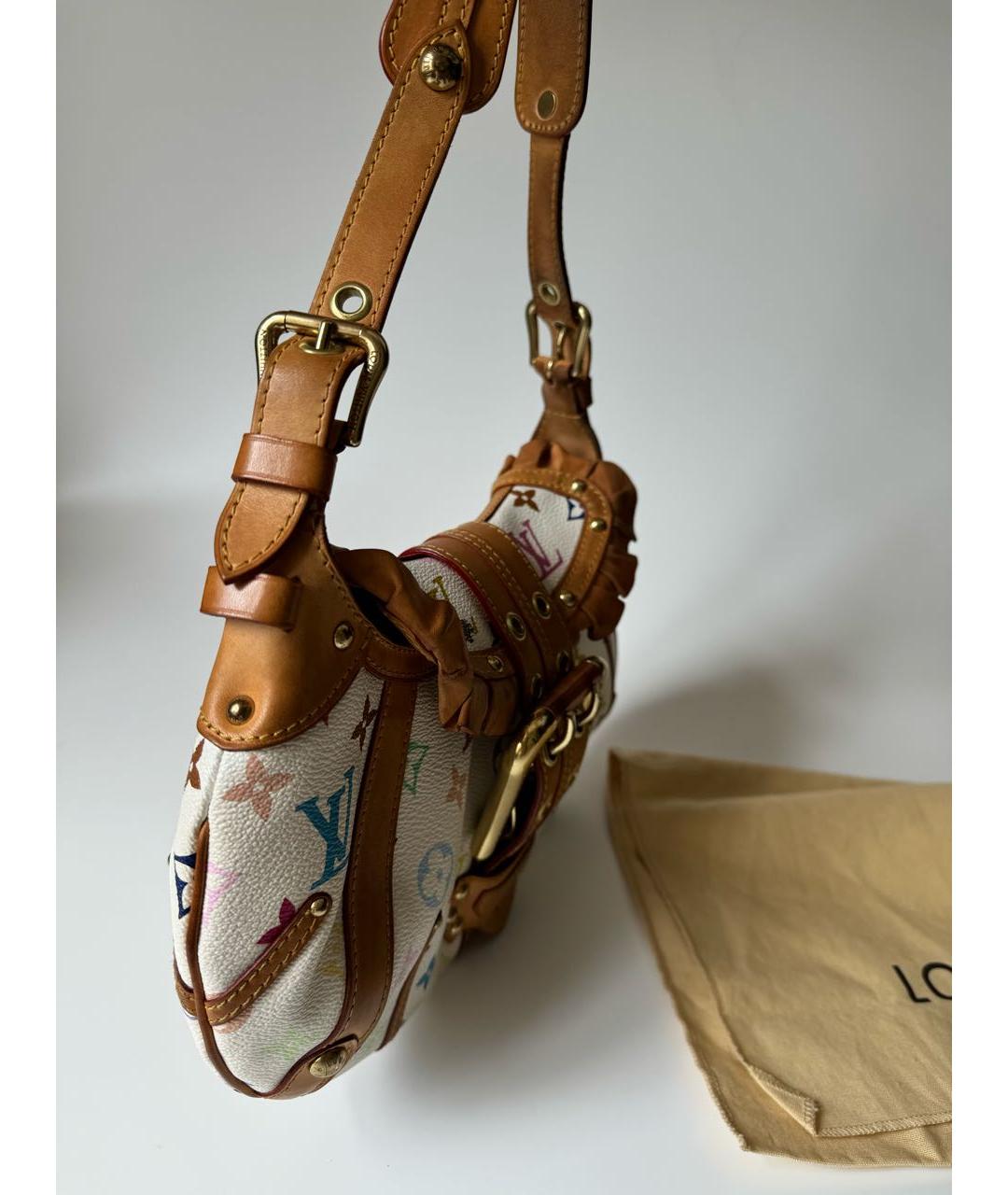 LOUIS VUITTON Белая сумка через плечо из искусственной кожи, фото 7