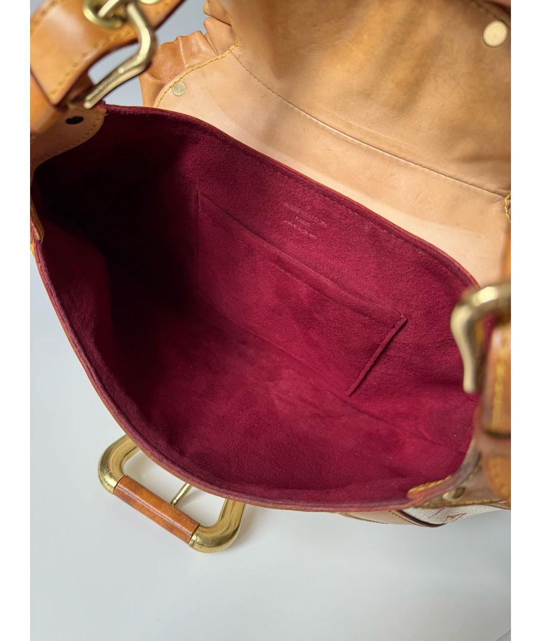 LOUIS VUITTON Белая сумка через плечо из искусственной кожи, фото 4