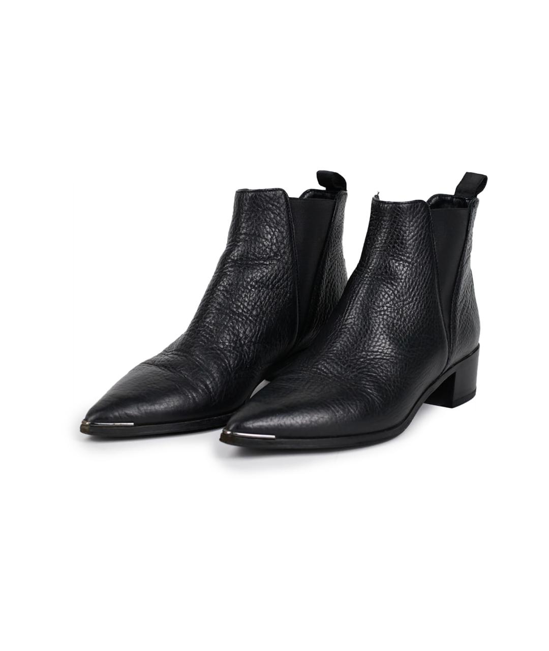 ACNE STUDIOS Черные кожаные ботильоны, фото 5