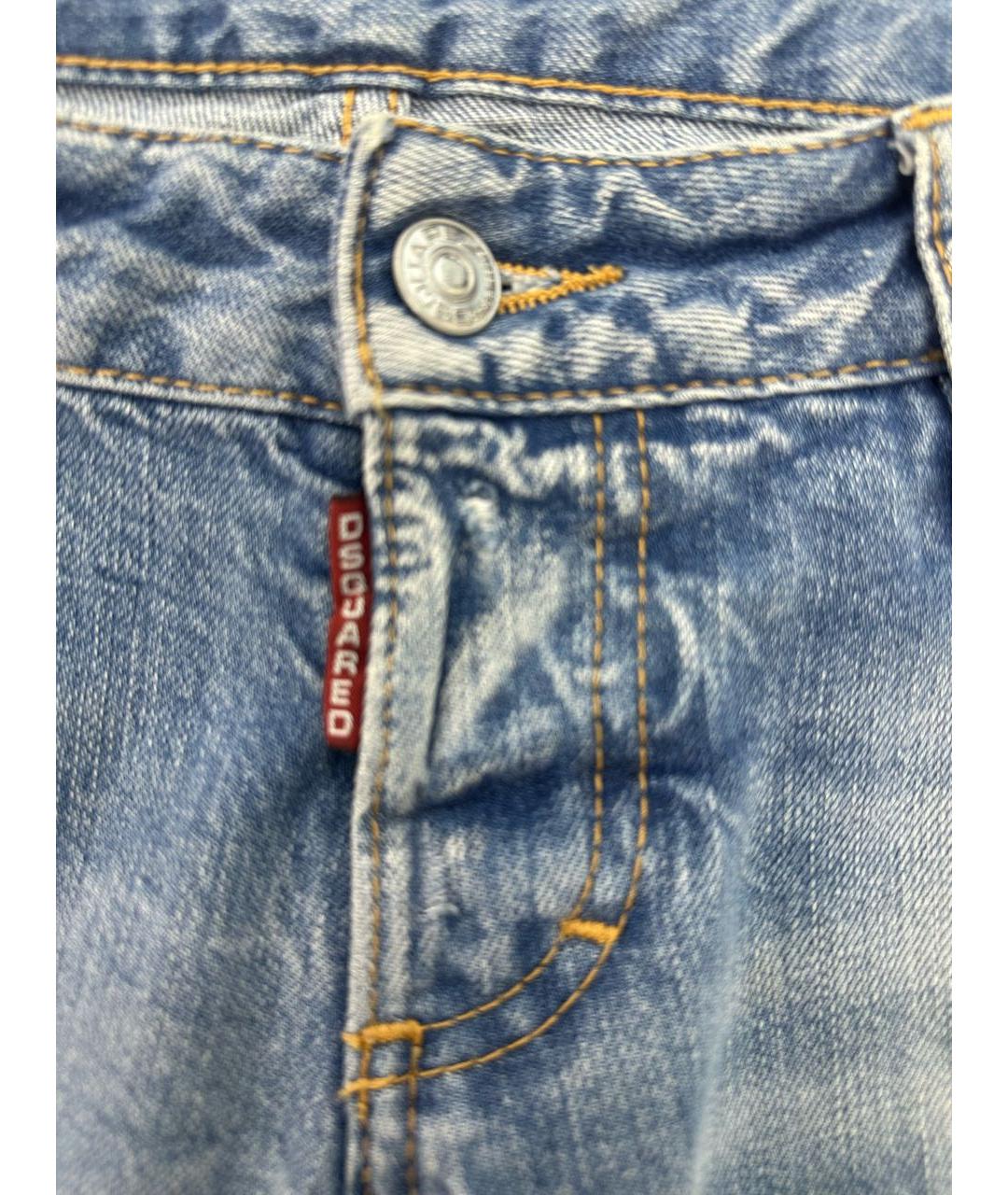 DSQUARED2 Голубые хлопковые джинсы слим, фото 7